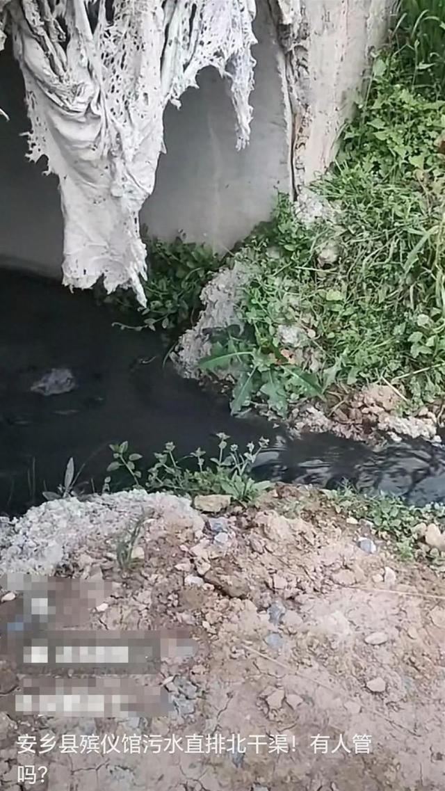 网友质疑常德安乡县有污水直排干渠，官方：正进一步核查