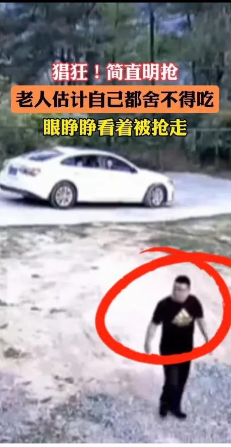 俩男子下乡偷鸡被老人发现，俩男子竟然明抢，监控拍下整个过程