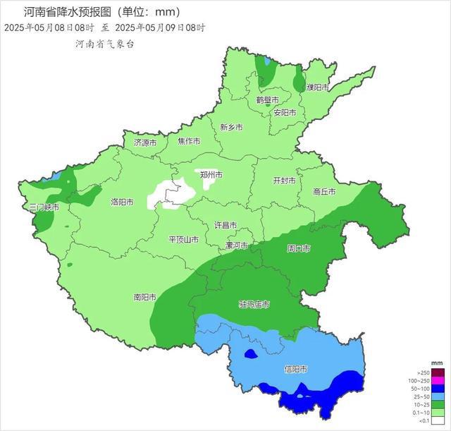 河南东部、南部中到大雨，局部暴雨，警惕强对流
